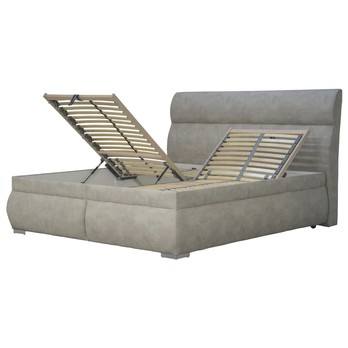 Posteľ MEDINE svetlosivá, 160x200 cm 1