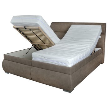 Posteľ MEDINE svetlohnedá, 160x200 cm 1