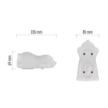 Detská nočná lampa MEDVEĎ biela 7