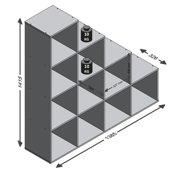 Regál MEGA 2 kašmírová 3