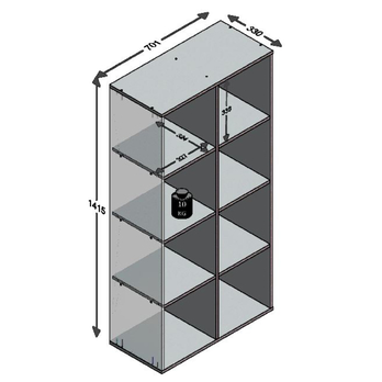 Regál MEGA 8 matera 4