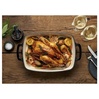 Liatinový pekáč MEISTERKOCH OPUS čierna/krémová, 5 l 1