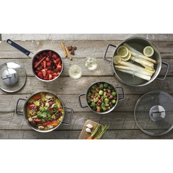 Sada hrncov MEISTERKOCH RADIUS 7 ks (3 hrnce, 1 rajnica, 3 pokrievky) 2