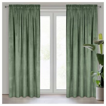 Záves MELANIE 2 tmavá mätová, 140x270 cm 1