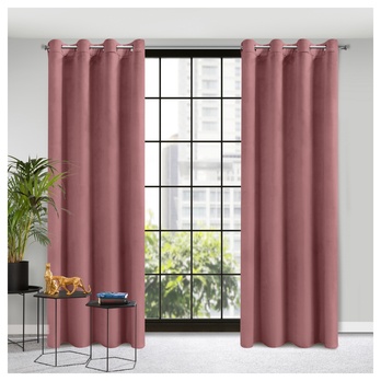 Záves MELANIE tmavoružová 2