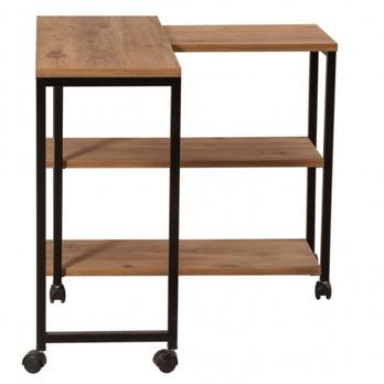 Prístavný stolík MELIN prírodná/čierna 2