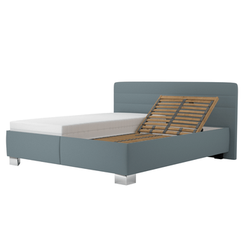Posteľ s matracom MELISSA sivomodrá, 180x200 cm 2