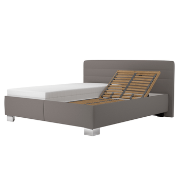 Posteľ s matracom MELISSA sivohnedá, 180x200 cm 2