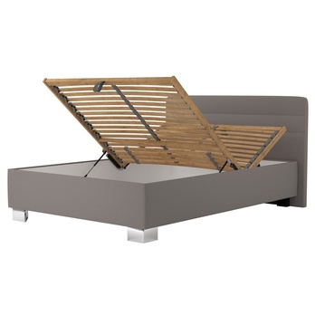 Posteľ s matracom MELISSA sivohnedá, 140x200 cm 1