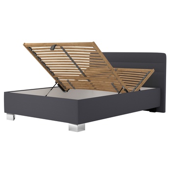 Posteľ s matracom MELISSA tmavosivá, 140x200 cm 1