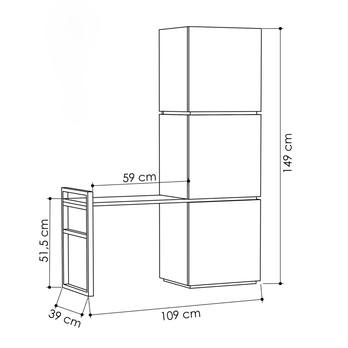 Skrinka na topánky s lavicou MELLO antracitová 3