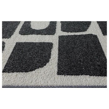 Koberec MELLOW GEO antracitová/biela, 80x150 cm 1