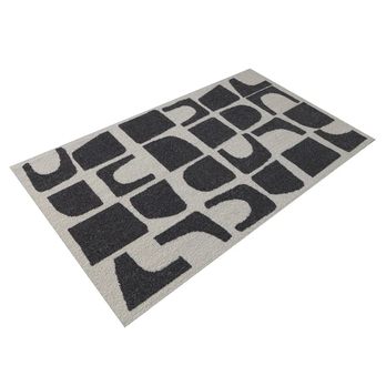 Koberec MELLOW GEO antracitová/biela, 80x150 cm 2