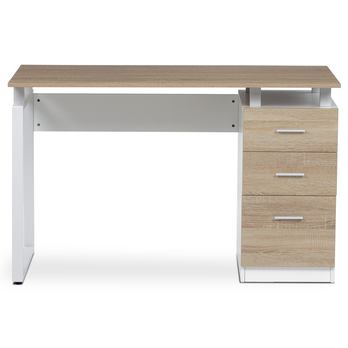 Písací stôl MELMEN dub sonoma/biela 2
