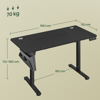 Pracovný stôl MEMORY 1 antracitová 4