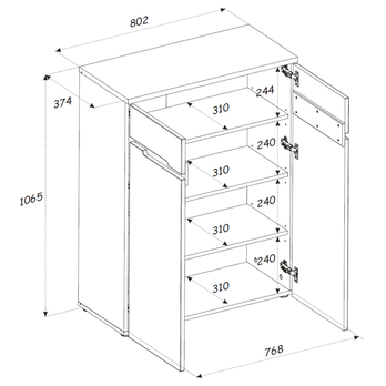 Komoda MEMPHIS 23 dub artisan 3