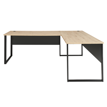 Rohový písací stôl MEMPHIS II dub artisan/grafitová, šírka 223 cm 2