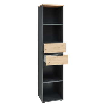 Regál  MEMPHIS II dub artisan/grafitová 3