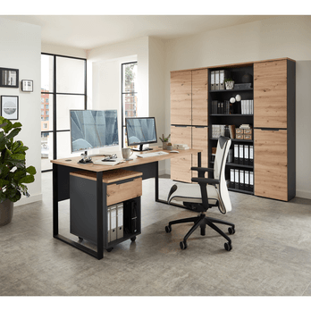 Písací stôl MEMPHIS II dub artisan/grafitová 1