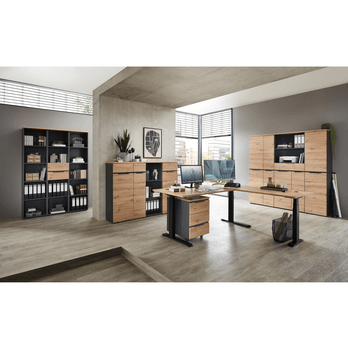 Komoda MEMPHIS II dub artisan/grafitová 1