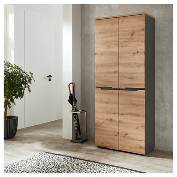 Skriňa na topánky MEMPHIS III dub artisan/grafitová 1