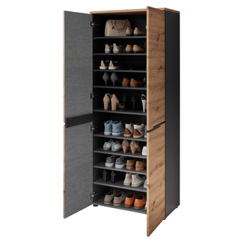 Skriňa na topánky MEMPHIS III dub artisan/grafitová 2