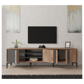 TV komoda MENGU borovica atlantic/antracitová 2