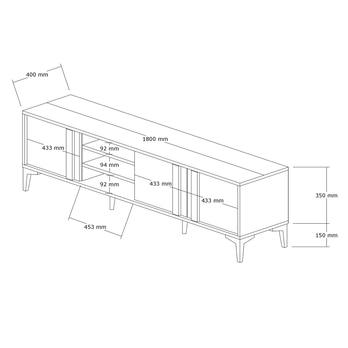 TV komoda MENGU borovica atlantic/antracitová 4