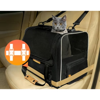 Taška na mačky MEOW 2 čierna 3
