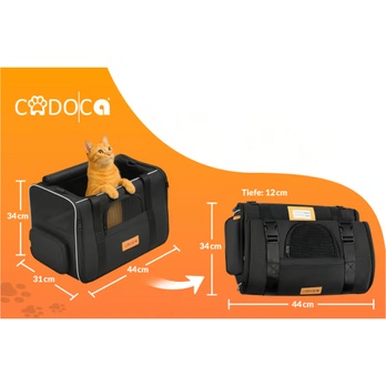 Taška na mačky MEOW 2 čierna 4