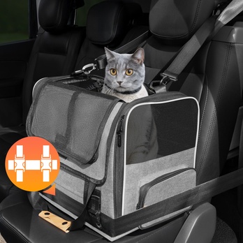 Taška na mačky MEOW 2 sivá 1