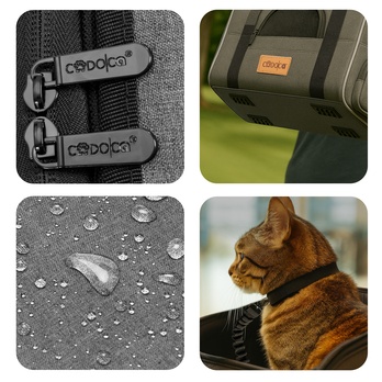 Taška na mačky MEOW 2 sivá 4