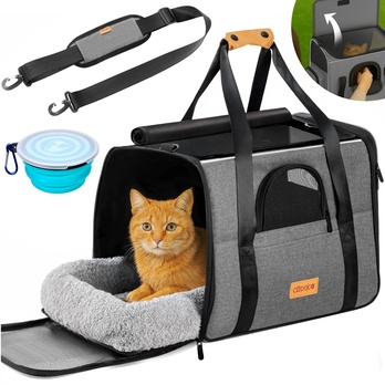 Taška na mačky MEOW 2 sivá 6