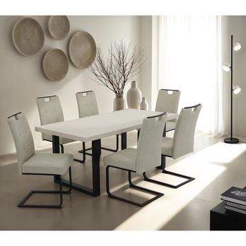 Jedálenský stôl MERAN kašmírová/čierna 1