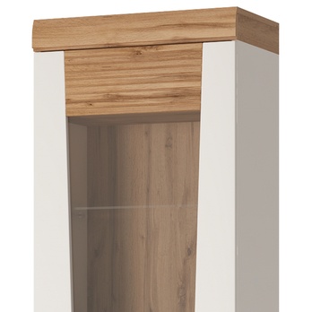 Vitrína MERIDA biela/dub wotan, šírka 58 cm 3