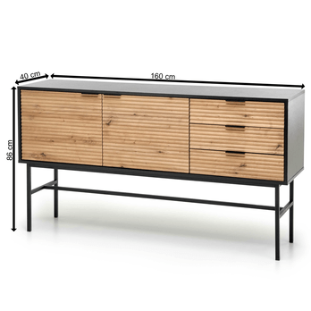 Komoda MERONU 2 dub artisan/čierna 9