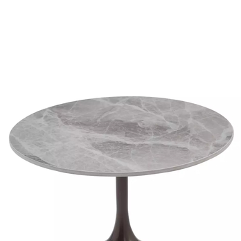 Prístavný stolík METTA sivá/bronzová 3