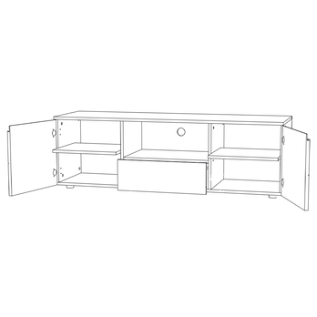 TV stolík MEZO 160 dub artisan/biela 2