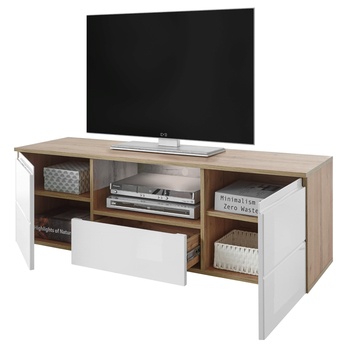 TV stolík MEZO 160 dub artisan/biela 3