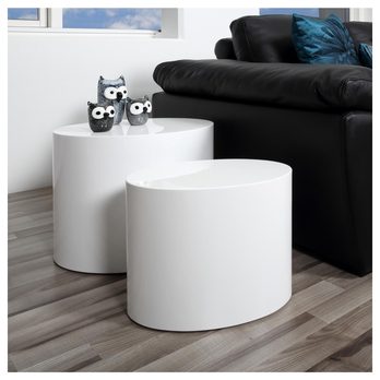 Súprava konferenčných stolíkov MICE biela, 2 ks 2