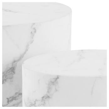 Súprava konferenčných stolíkov MICE biely mramor, 2 ks 6