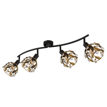 Bodové svietidlo MIKA 4 čierna/zlatá 2