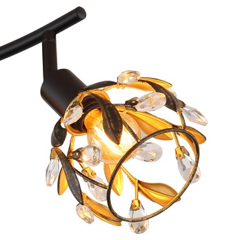 Bodové svietidlo MIKA 4 čierna/zlatá 5