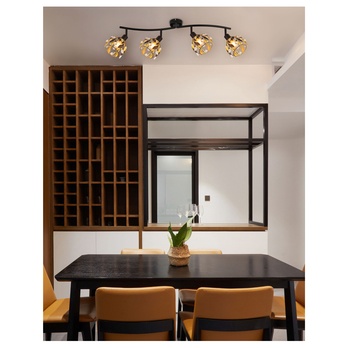 Bodové svietidlo MIKA 4 čierna/zlatá 1