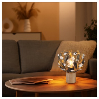 Stolová lampa MIKA čierna/zlatá/prírodná 1
