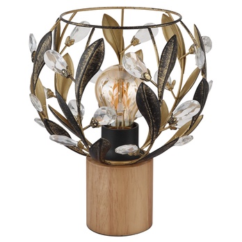 Stolová lampa MIKA čierna/zlatá/prírodná 2