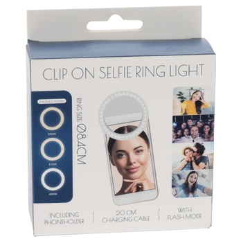 Selfie kruhové svetlo MIKE biela 2