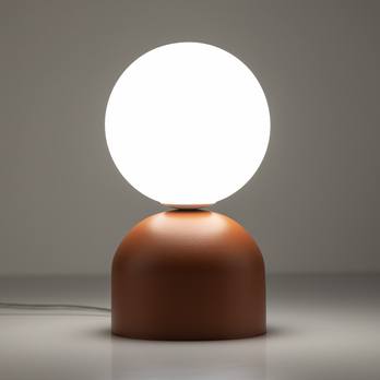 Stolná lampa MIKI tehlová/biela 2