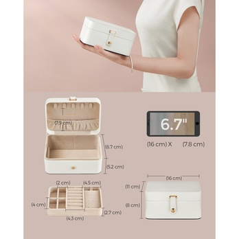 Cestovná šperkovnica MILA biela 4