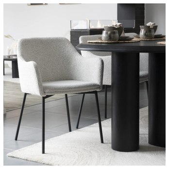 Jedálenská stolička MILALLO biela/čierna 1